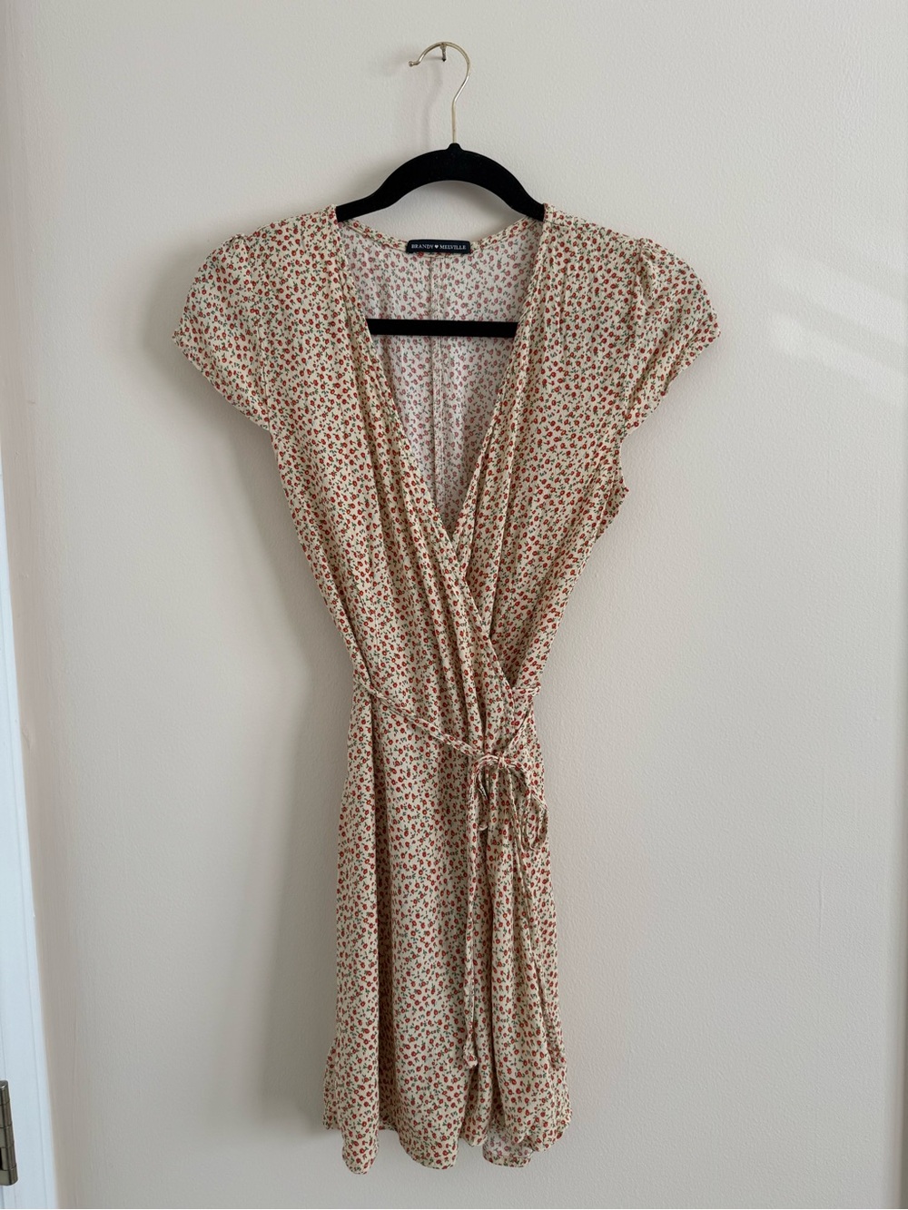 Brandy Melville Mini Wrap Dress // One Size fits Xsmall Small Medium - Picture 3 of 10